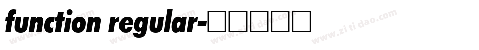 function regular字体转换